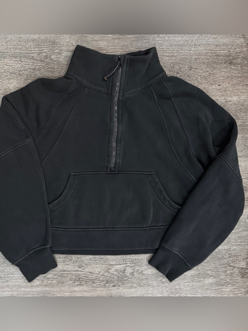 Lululemon Black Scuba Oversized Half Zip Black Hoodie M/L